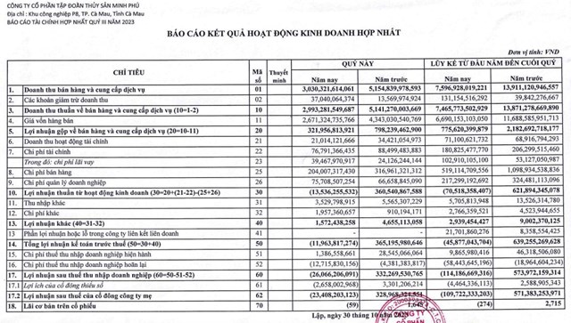 Kết quả kinh doanh ảm đạm, Thủy sản Minh Ph&#250; (MPC) dự chi hơn 164 tỷ đồng trả cổ tức - Ảnh 1