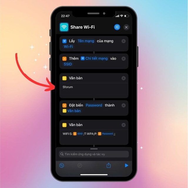 Th&ecirc;m mật khẩu wifi.