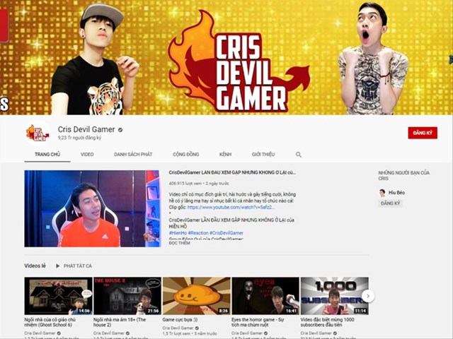 C&aacute;c k&ecirc;nh Youtube kiếm tiền tỷ ở Việt Nam