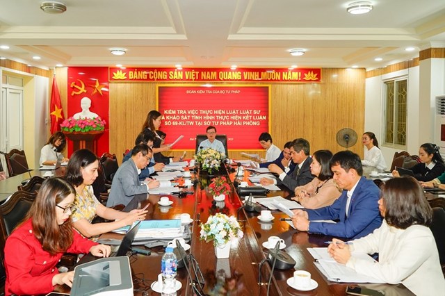Kiểm tra việc thực hiện Luật Luật sư v&#224; Kết luận số 69-KL/TW tại th&#224;nh phố Hải Ph&#242;ng - Ảnh 2