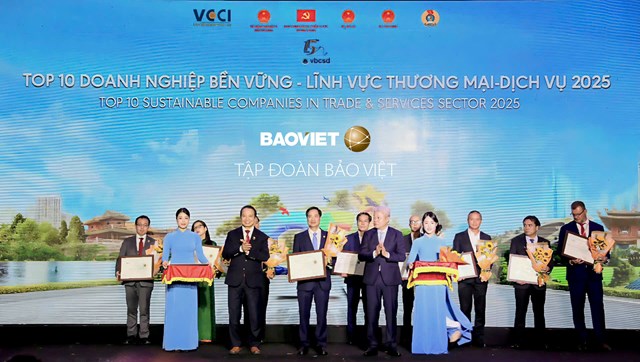 Tập đo&#224;n Bảo Việt nhận danh hiệu Ng&#244;i sao CSI, 10 năm li&#234;n tiếp được vinh danh &#39;Top 10 Doanh nghiệp bền vững nhất Việt Nam&#39; - Ảnh 1