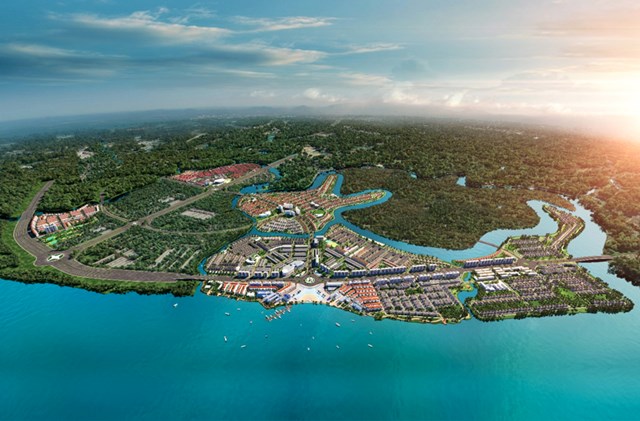 Phối cảnh Khu đ&ocirc; thị sinh th&aacute;i th&ocirc;ng minh Aqua City tại Bi&ecirc;n H&ograve;a, Đồng Nai.