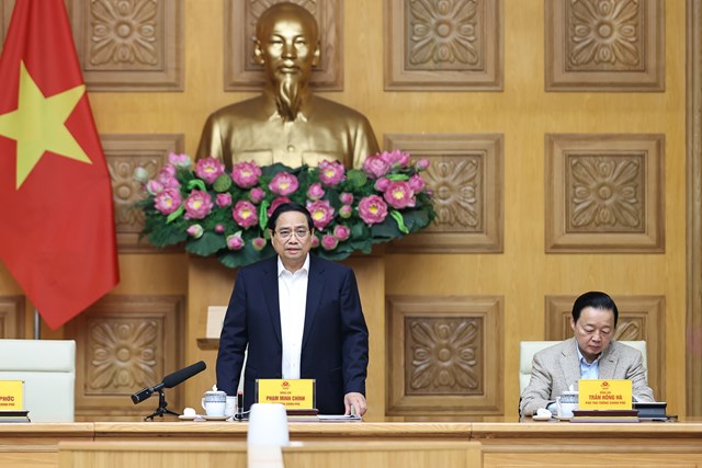 Thủ tướng Ch&iacute;nh phủ nhấn mạnh "Chiến dịch Quang Trung" l&agrave; chiến dịch kh&ocirc;ng c&oacute; tiếng s&uacute;ng, song phải chiến thắng v&agrave; chiến thắng gi&ograve;n gi&atilde; để mang lại niềm vui, hạnh ph&uacute;c cho người d&acirc;n... - Ảnh: VGP/Nhật Bắc