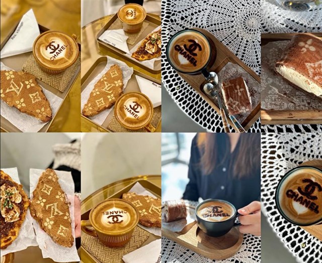Những t&aacute;ch c&agrave; ph&ecirc; v&agrave; b&aacute;nh ngọt của thương hiệu cao cấp.