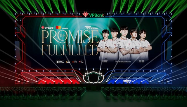 Trận showmatch lịch sử giữa All-Star Việt Nam với T1 được trực tiếp tr&ecirc;n m&agrave;n h&igrave;nh 500m2. &nbsp;