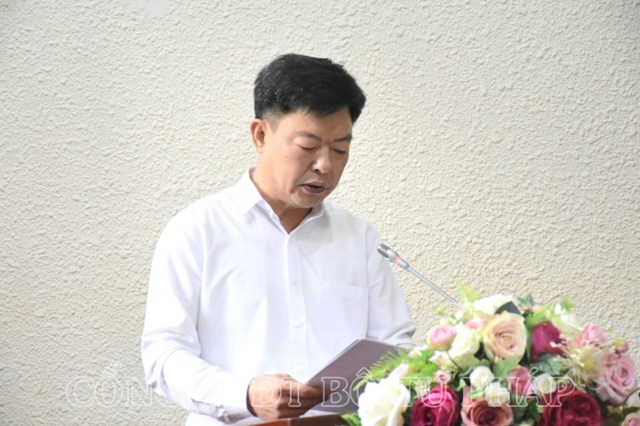 Ph&oacute; Gi&aacute;m đốc Trung t&acirc;m LLTP quốc gia Phạm Quang Đại&nbsp;b&aacute;o c&aacute;o tại Hội nghị.