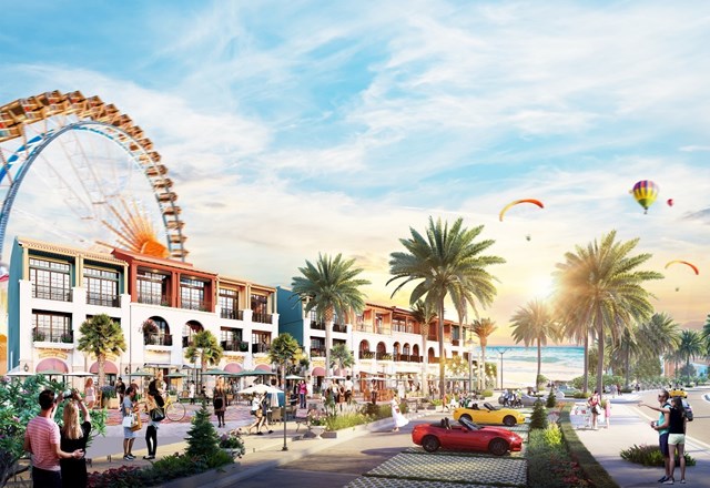 Phối cảnh khu shophouse hướng biển tại NovaWorld Phan Thiet &ndash; Si&ecirc;u th&agrave;nh phố biển - du lịch &ndash; sức khỏe của Novaland