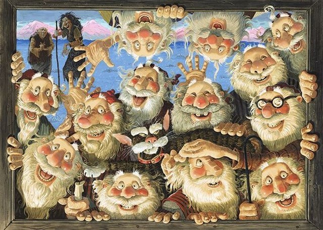 Gia đ&igrave;nh 13 &ocirc;ng gi&agrave; Noel tại Iceland. Theo truyền thuyết, Gr&yacute;la v&agrave; Leppal&uacute;&eth;i sẽ bắt những đứa trẻ hư c&ograve;n con m&egrave;o Yule của đ&ocirc;i vợ chồng khổng lồ n&agrave;y sẽ ăn thịt những người kh&ocirc;ng c&oacute; quần &aacute;o mới v&agrave;o đ&ecirc;m Gi&aacute;ng Sinh.