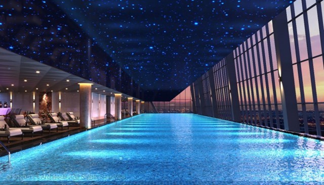 Cảm x&uacute;c về &ldquo;ốc đảo&rdquo; sang trọng &ndash; Bể bơi bốn m&ugrave;a view panorama