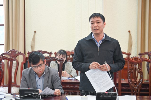 Đồng ch&iacute; Trần Văn Lợi, Trưởng ph&ograve;ng Ch&iacute;nh s&aacute;ch Ph&aacute;p luật, Vụ C&aacute;c vấn đề chung về x&acirc;y dựng ph&aacute;p luật, Bộ Tư ph&aacute;p.
