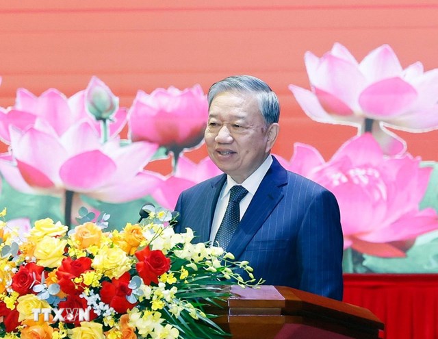 Tổng Bí thư Tô Lâm phát biểu - Ảnh: TTXVN