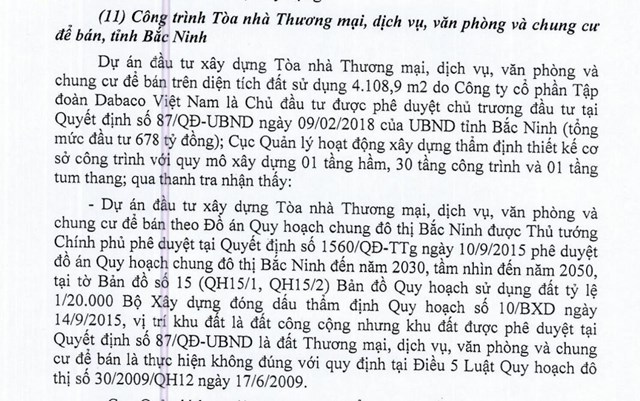 Thanh tra Ch&#237;nh phủ chỉ ra loạt sai phạm tại dự &#225;n bất động sản 678 tỷ đồng của Tập đo&#224;n Dabaco (DBC) ở Bắc Ninh - Ảnh 2