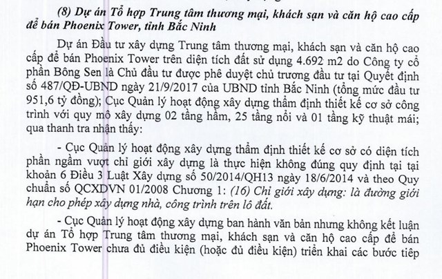 Dự &#225;n Phoenix Tower Bắc Ninh bị Thanh tra Ch&#237;nh phủ chỉ ra sai phạm - Ảnh 2