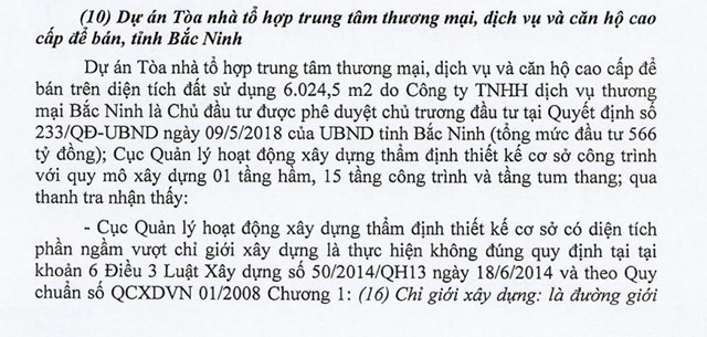 Thanh tra Ch&#237;nh phủ ph&#225;t hiện dự &#225;n bất động sản hơn 560 tỷ đồng ở Bắc Ninh vi phạm chỉ giới x&#226;y dựng - Ảnh 2