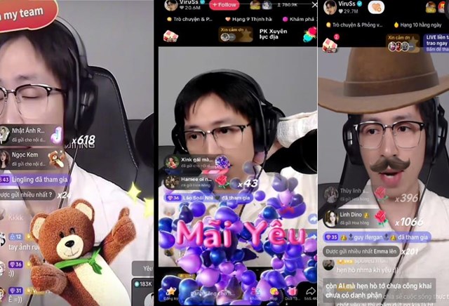Streamer ViruSs nhận qu&agrave; tặng "khủng" từ người xem trong c&aacute;c buổi&nbsp;livestream.