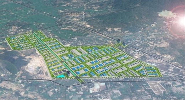 Phối cảnh Khu công nghiệp Hòa Hội - khu công nghiệp được quy hoạch gắn với đô thị sân bay Phù Cát.