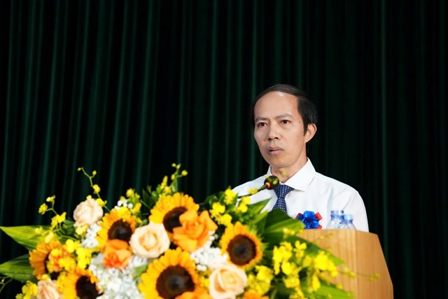 Trưởng Ban Thư k&yacute; to&agrave; soạn Nguyễn Đức Trường ph&aacute;t biểu hưởng ứng phong tr&agrave;o thi đua y&ecirc;u nước. (Ảnh: Hương Giang)