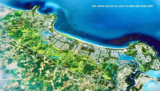 Phối cảnh Khu đô thị, dịch vụ Đông Nam Dung Quất.
