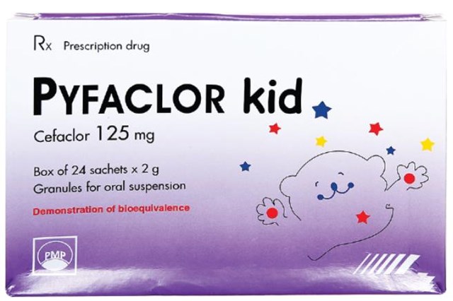 Sản phẩm Cốm pha hỗn dịch uống Pyfaclor Kid (Cefaclor 125mg).