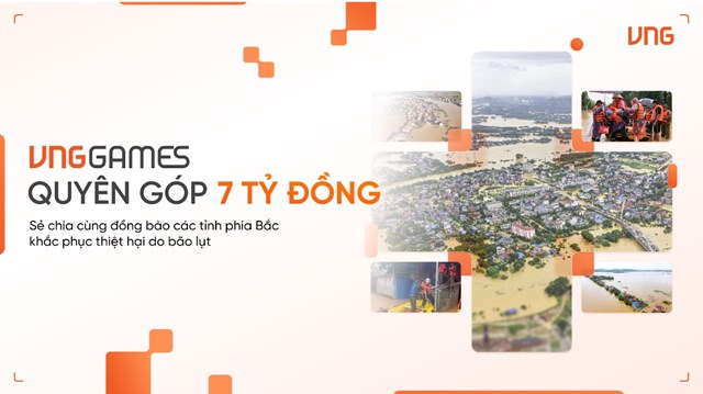 VNG Games ủng hộ 7 tỷ đồng hỗ trợ người dân các tỉnh phía Bắc khắc phục thiệt hại do bão lụt