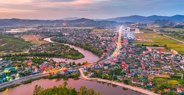 Toàn  cảnh thị xã Hoàng Mai. (Ảnh Báo Nghệ An)