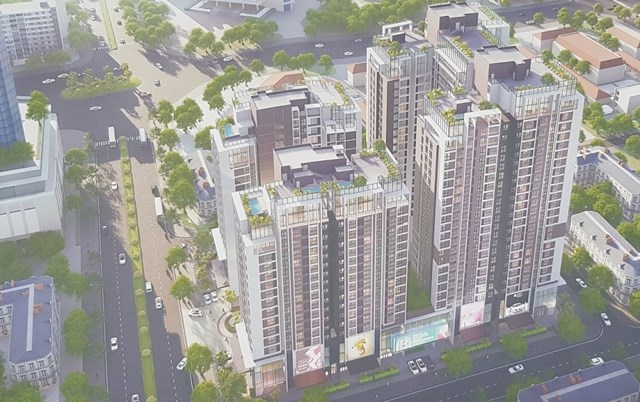 Phối cảnh khu chung cư Đống Đa.