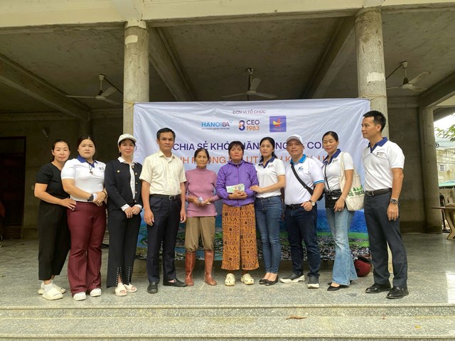 Chuyến đi thể hiện tinh thần “Kết nối - sẻ chia - lan tỏa” của CLB CEO 1983, mang lại niềm hy vọng cho bà con vùng lũ.