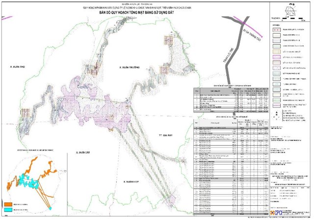Bản đồ quy hoạch tổng mặt bằng sử dụng đất.