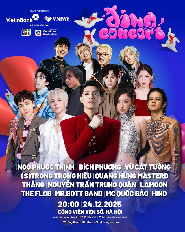 Đ&ocirc;ng Concert 2025 quy tụ d&agrave;n nghệ sĩ h&agrave;ng đầu V-Pop.