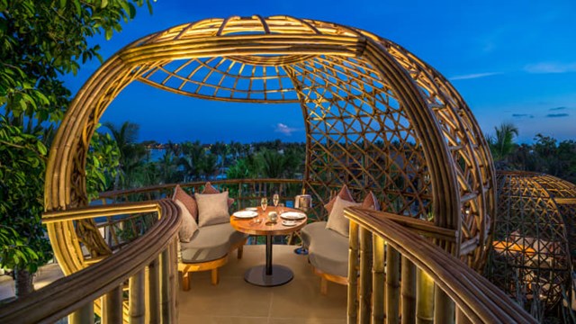 Một tổ chim tại nh&agrave; h&agrave;ng Terra. Ảnh: Waldorf Astoria Maldives Ithaafushi