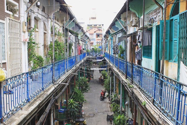 Tầng tr&ecirc;n của khu d&acirc;n cư H&agrave;o Sỹ Phường l&agrave; khu vực cấm kh&aacute;ch quay phim, chụp h&igrave;nh. Ảnh:&nbsp;_xtullll_/Instagram