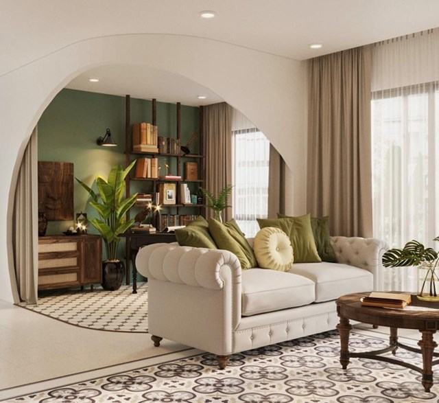 Phong c&aacute;ch Indochine được nhiều người y&ecirc;u nghệ thuật lựa chọn để l&agrave;m nội thất cho căn nh&agrave; của m&igrave;nh (Nguồn: L&ecirc; Viết Dũng/Woodplus). &nbsp;