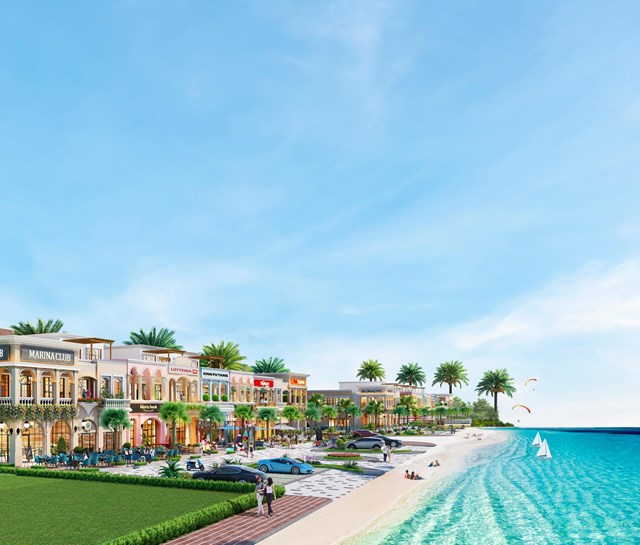 Phối cảnh shophouse biển tại NovaHills Mui Ne Resort &amp; Villas của Novaland. C&aacute;c căn shophouse tại đ&acirc;y đ&atilde; đưa v&agrave;o vận h&agrave;nh từ th&aacute;ng 04/2021 v&agrave; chỉ c&ograve;n một v&agrave;i sản phẩm cuối c&ugrave;ng.