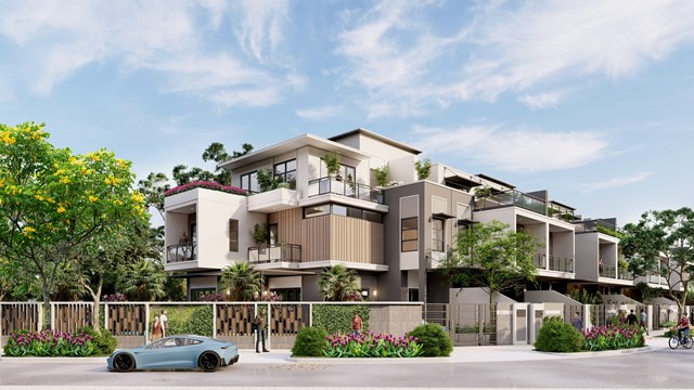 Nh&agrave; phố biến thể v&agrave; nh&agrave; phố căn g&oacute;c tại đảo Phượng Ho&agrave;ng sang trọng như một biệt thự đơn lập &nbsp;