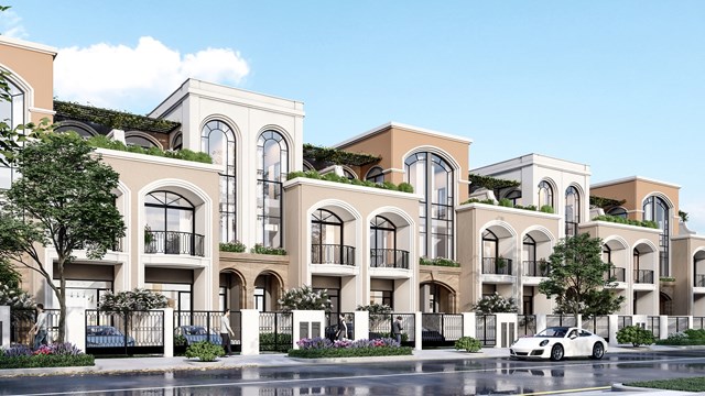 Nh&agrave; phố phong c&aacute;ch b&aacute;n cổ điển lịch l&atilde;m v&agrave; tinh tế tại đ&ocirc; thị đảo Phượng Ho&agrave;ng, Aqua City &nbsp;