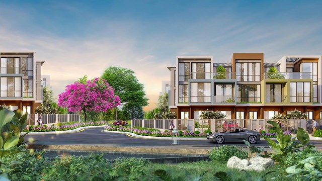Nh&agrave; phố phong c&aacute;ch hiện đại với h&igrave;nh khối mảng miếng, kiến tr&uacute;c r&otilde; r&agrave;ng, thể hiện c&aacute; t&iacute;nh chủ nh&acirc;n. &nbsp;