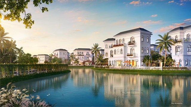 Ph&acirc;n khu Hướng Dương - Vinhomes Star City bao gồm c&aacute;c căn biệt thự nằm b&ecirc;n d&ograve;ng k&ecirc;nh đ&agrave;o được v&iacute; như &ldquo;Venice thu nhỏ&rdquo; ở xứ Thanh. &nbsp;