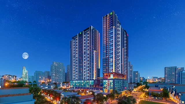 Vẻ đẹp lộng lẫy về đ&ecirc;m của The Grand Manhattan giữa trung trung t&acirc;m Quận 1 TP HCM &nbsp;