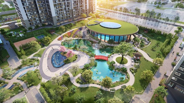 Vườn Nhật nội khu duy nhất dự &aacute;n mang phong c&aacute;ch sống chuẩn Nhật đến tận ch&acirc;n nh&agrave; cho c&aacute;c cư d&acirc;n The Sakura &nbsp;