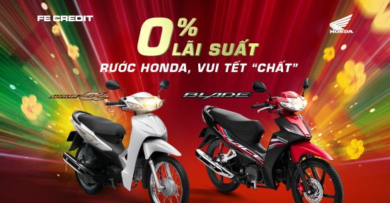 Sắm Honda mới đ&#243;n xu&#226;n với l&#227;i suất chỉ 0% - Ảnh 1