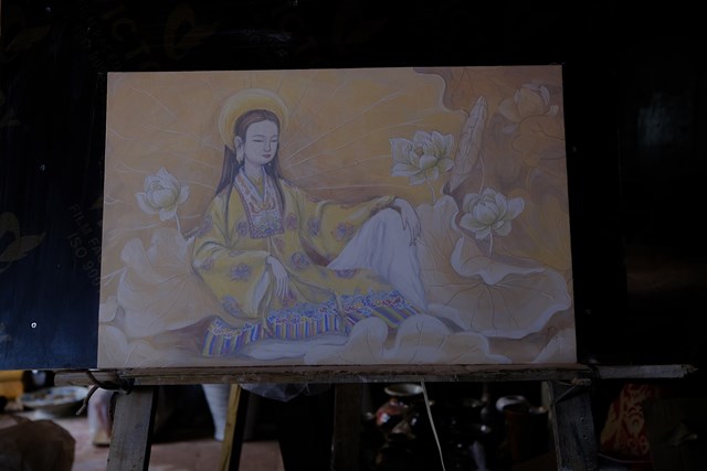 Một t&aacute;c phẩm tranh chưa qua nung lửa của Gốm BỤT