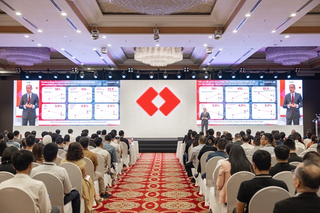 &Ocirc;ng Jens Lottner, Tổng gi&aacute;m đốc Techcombank b&aacute;o c&aacute;o KQ hoạt động năm 2023 v&agrave; kế hoạch 2024.