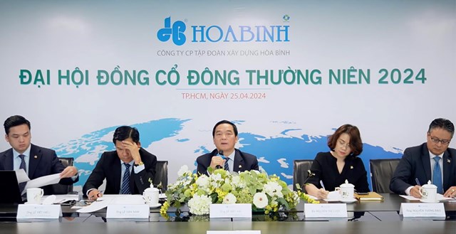 Chủ tịch HĐQT HBC - ông Lê Viết Hải - chia sẻ tại Đại hội đồng cổ đông chiều 25/4.