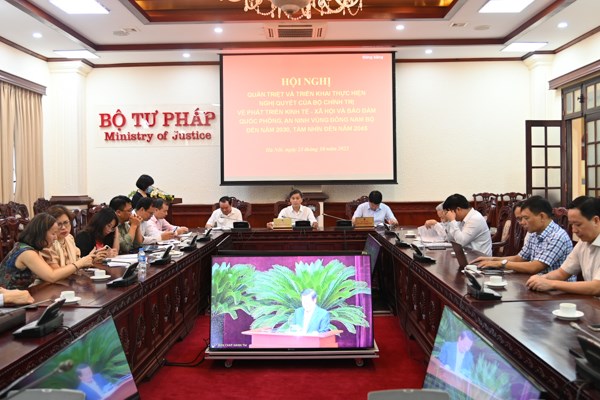 Điểm cầu tại Bộ Tư ph&aacute;p