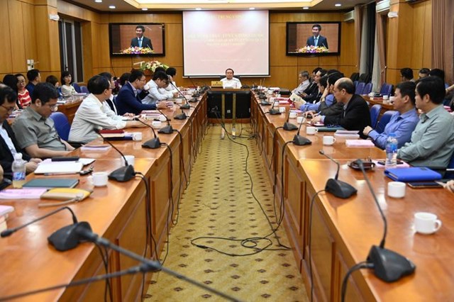 Bộ Tư ph&aacute;p dự Hội nghị trực tuyến to&agrave;n quốc Nghị quyết Đại hội XIII của Đảng
