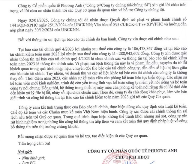 C&#244;ng ty th&#233;p bị phạt 185 triệu đồng v&#236; giấu lỗ b&#225;o l&#227;i l&#234;n tiếng giải tr&#236;nh - Ảnh 1