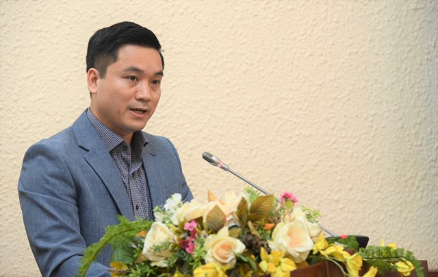 Ph&oacute; Vụ trưởng Vụ Hợp t&aacute;c quốc tế&nbsp;Đ&agrave;o Qu&yacute; Lộc tr&igrave;nh b&agrave;y B&aacute;o c&aacute;o tổng kết tại Hội nghị