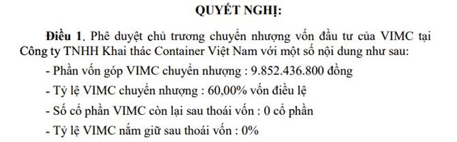 Vinalines (MVN) chủ trương tho&#225;i to&#224;n bộ vốn tại c&#244;ng ty con đang kinh doanh thua lỗ - Ảnh 1