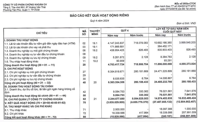 Về chung nh&#224; với v&#237; điện tử MoMo, Chứng kho&#225;n CV (CVS) b&#225;o lỗ qu&#253; thứ 10 li&#234;n tiếp - Ảnh 1