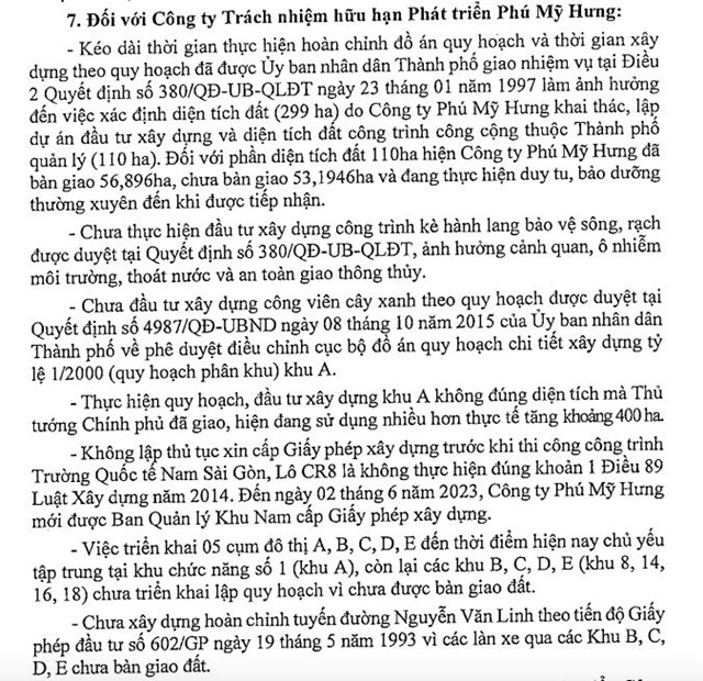 Chủ đầu tư Khu đ&#244; thị Ph&#250; Mỹ Hưng d&#237;nh h&#224;ng loạt sai phạm - Ảnh 2